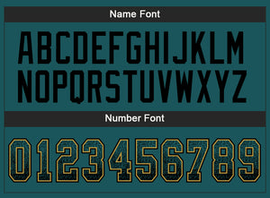 Custom Midnight Green Black-Old Gold Drift Fashion Football Jersey