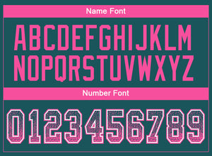 Custom Midnight Green Pink-White Drift Fashion Football Jersey