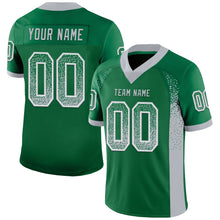 Load image into Gallery viewer, Custom Kelly Green Gray-White Mesh Drift Fashion Football Jersey
