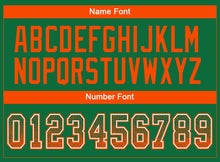 Load image into Gallery viewer, Custom Kelly Green Orange-White Mesh Drift Fashion Football Jersey
