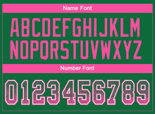 Load image into Gallery viewer, Custom Kelly Green Pink-White Mesh Drift Fashion Football Jersey
