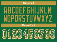 Load image into Gallery viewer, Custom Kelly Green Old Gold-White Mesh Drift Fashion Football Jersey
