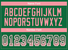 Load image into Gallery viewer, Custom Kelly Green Medium Pink-White Mesh Drift Fashion Football Jersey
