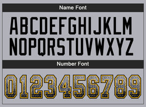 Custom Gray Black-Gold Mesh Drift Fashion Football Jersey