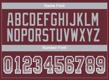 Load image into Gallery viewer, Custom Burgundy Gray-White Drift Fashion Football Jersey

