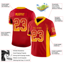 Load image into Gallery viewer, Custom Red Gold-White Drift Fashion Football Jersey
