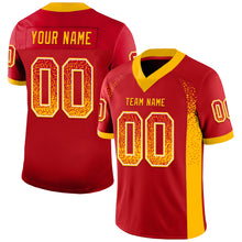 Load image into Gallery viewer, Custom Red Gold-White Drift Fashion Football Jersey
