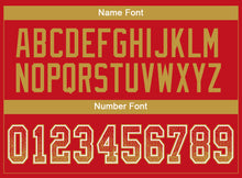 Load image into Gallery viewer, Custom Red Old Gold-White Drift Fashion Football Jersey

