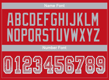 Load image into Gallery viewer, Custom Red Gray-White Drift Fashion Football Jersey
