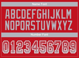 Custom Red Gray-White Drift Fashion Football Jersey