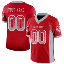 Load image into Gallery viewer, Custom Red Gray-White Drift Fashion Football Jersey
