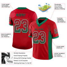 Load image into Gallery viewer, Custom Red Kelly Green-White Drift Fashion Football Jersey
