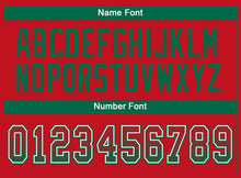 Load image into Gallery viewer, Custom Red Kelly Green-White Drift Fashion Football Jersey

