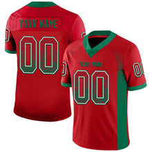 Load image into Gallery viewer, Custom Red Kelly Green-White Drift Fashion Football Jersey
