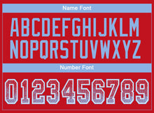 Load image into Gallery viewer, Custom Red Light Blue-White Drift Fashion Football Jersey
