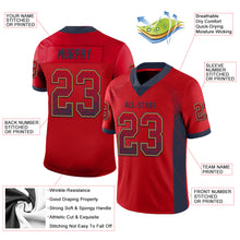 Load image into Gallery viewer, Custom Red Navy-Old Gold Drift Fashion Football Jersey
