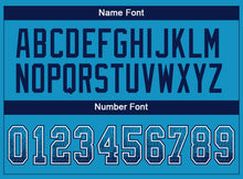 Load image into Gallery viewer, Custom Panther Blue Navy-White Drift Fashion Football Jersey
