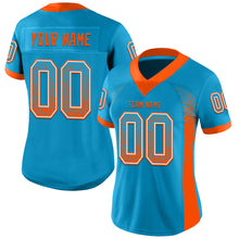 Load image into Gallery viewer, Custom Panther Blue Orange-White Drift Fashion Football Jersey

