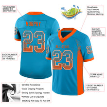 Load image into Gallery viewer, Custom Panther Blue Orange-White Drift Fashion Football Jersey
