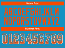Load image into Gallery viewer, Custom Panther Blue Orange-White Drift Fashion Football Jersey
