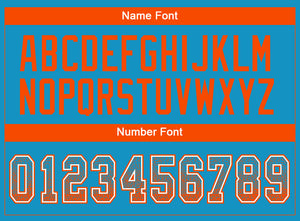 Custom Panther Blue Orange-White Drift Fashion Football Jersey