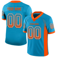 Load image into Gallery viewer, Custom Panther Blue Orange-White Drift Fashion Football Jersey
