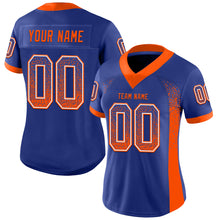 Load image into Gallery viewer, Custom Royal Orange-White Mesh Drift Fashion Football Jersey
