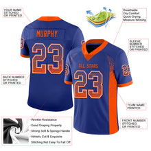 Load image into Gallery viewer, Custom Royal Orange-White Mesh Drift Fashion Football Jersey
