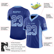 Load image into Gallery viewer, Custom Royal Light Blue-White Mesh Drift Fashion Football Jersey
