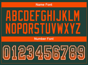 Custom Green Orange-White Drift Fashion Football Jersey