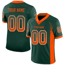 Load image into Gallery viewer, Custom Green Orange-White Drift Fashion Football Jersey
