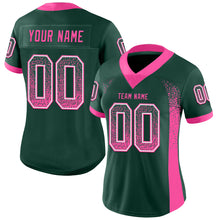 Load image into Gallery viewer, Custom Green Pink-White Drift Fashion Football Jersey
