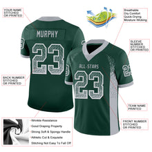 Load image into Gallery viewer, Custom Green Gray-White Drift Fashion Football Jersey

