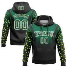 Load image into Gallery viewer, Custom Stitched Kelly Green Black-White Fade Fashion Leopard Print Sports Pullover Sweatshirt Hoodie
