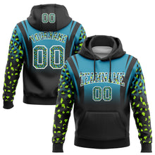 Load image into Gallery viewer, Custom Stitched Panther Blue Black-White Fade Fashion Leopard Print Sports Pullover Sweatshirt Hoodie
