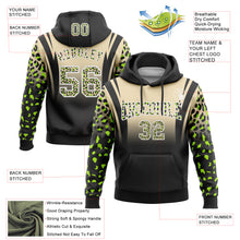 Load image into Gallery viewer, Custom Stitched Cream Black-White Fade Fashion Leopard Print Sports Pullover Sweatshirt Hoodie
