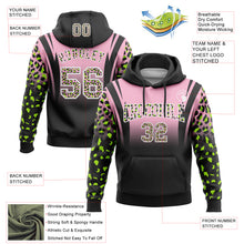 Load image into Gallery viewer, Custom Stitched Light Pink Black-White Fade Fashion Leopard Print Sports Pullover Sweatshirt Hoodie

