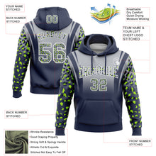 Load image into Gallery viewer, Custom Stitched Gray Navy-White Fade Fashion Leopard Print Sports Pullover Sweatshirt Hoodie
