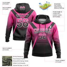 Load image into Gallery viewer, Custom Stitched Pink Black-White Fade Fashion Arrow Sports Pullover Sweatshirt Hoodie
