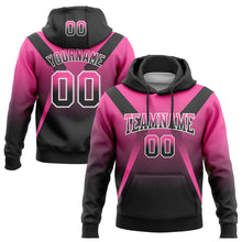 Load image into Gallery viewer, Custom Stitched Pink Black-White Fade Fashion Arrow Sports Pullover Sweatshirt Hoodie
