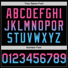 Load image into Gallery viewer, Custom Black Pink-Sky Blue Authentic Fade Fashion Baseball Jersey
