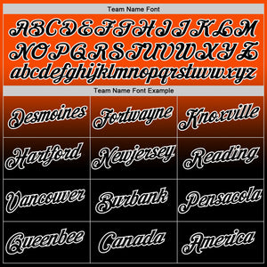 Custom Orange Black-White Fade Fashion Performance T-Shirt