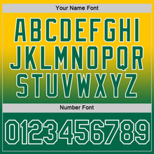 Load image into Gallery viewer, Custom Yellow Kelly Green-White Fade Fashion Performance T-Shirt
