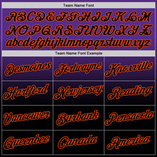 Load image into Gallery viewer, Custom Purple Black-Orange Fade Fashion Performance T-Shirt
