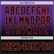 Load image into Gallery viewer, Custom Purple Black-Orange Fade Fashion Performance T-Shirt
