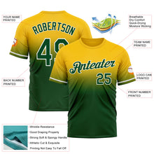 Load image into Gallery viewer, Custom Yellow Green-White Fade Fashion Performance T-Shirt
