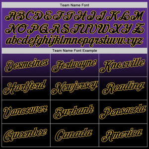 Custom Purple Black-Old Gold Fade Fashion Performance T-Shirt