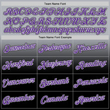 Load image into Gallery viewer, Custom Gray Purple-Black Fade Fashion Performance T-Shirt
