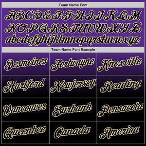 Custom Purple Black-Cream Fade Fashion Performance T-Shirt