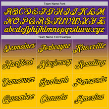 Load image into Gallery viewer, Custom Purple Yellow-Black Fade Fashion Performance T-Shirt
